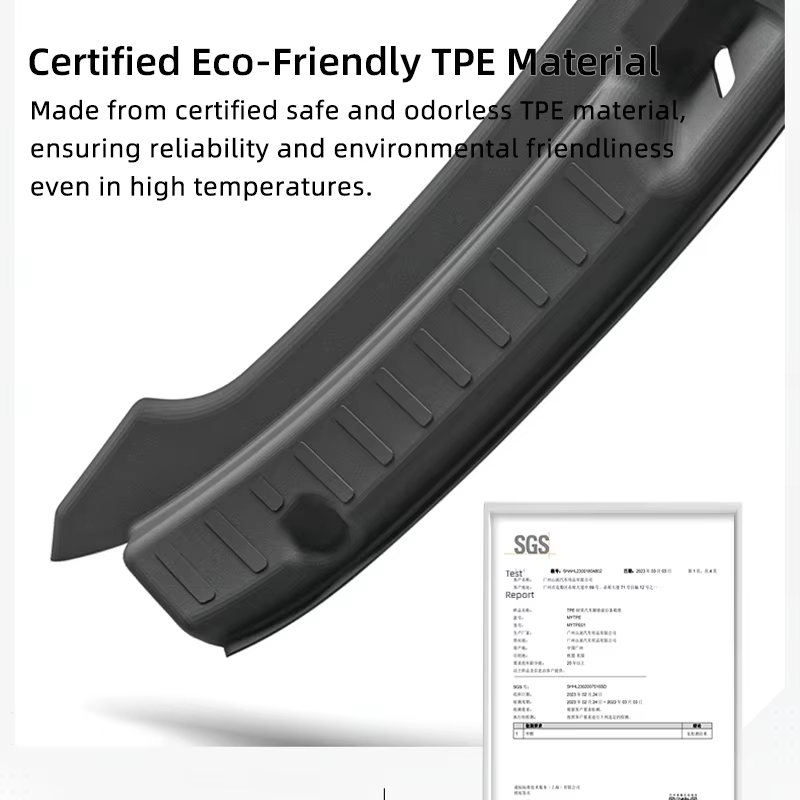 Pour Tesla modèle Y 2021-2025 Juniper lancement coffre seuil plaque protecteur TPE coffre tapis couverture arrière pare-chocs garde Pad accessoires