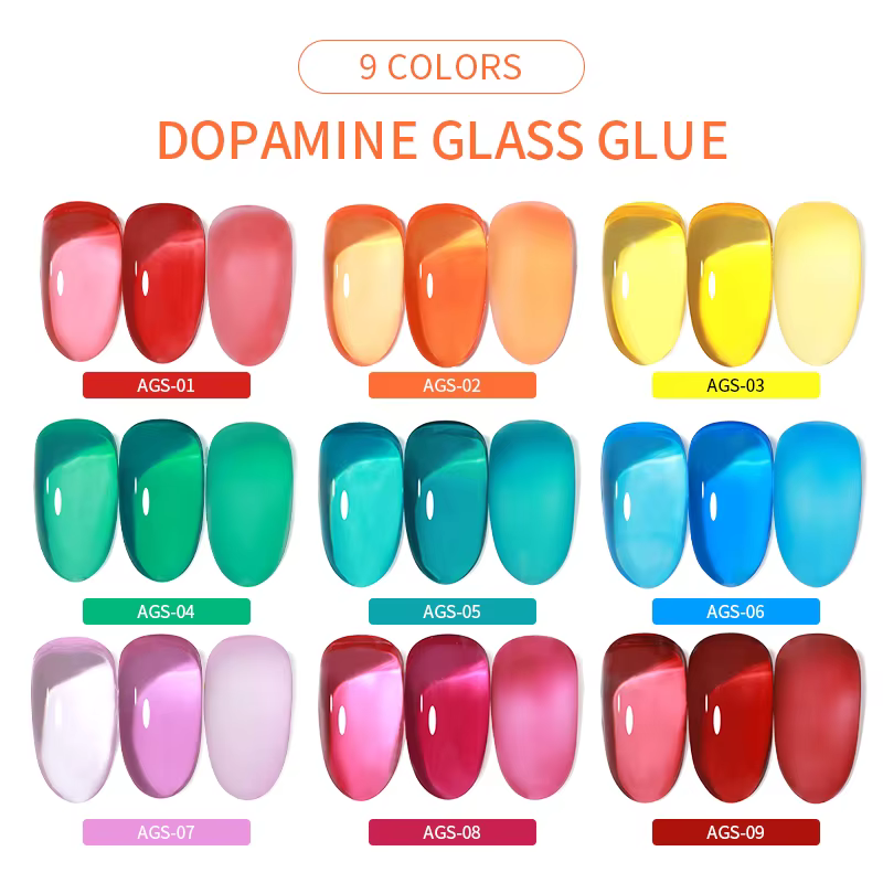 AS 15ml translucide ambre Gel Vernis à ongles couleur marron