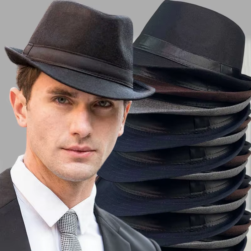 Chapeaux de Jazz en feutre britannique pour hommes d'âge moyen, seau unisexe en laine, automne hiver, casquettes magiques pour fête de mariage, nouvelle collection 2025