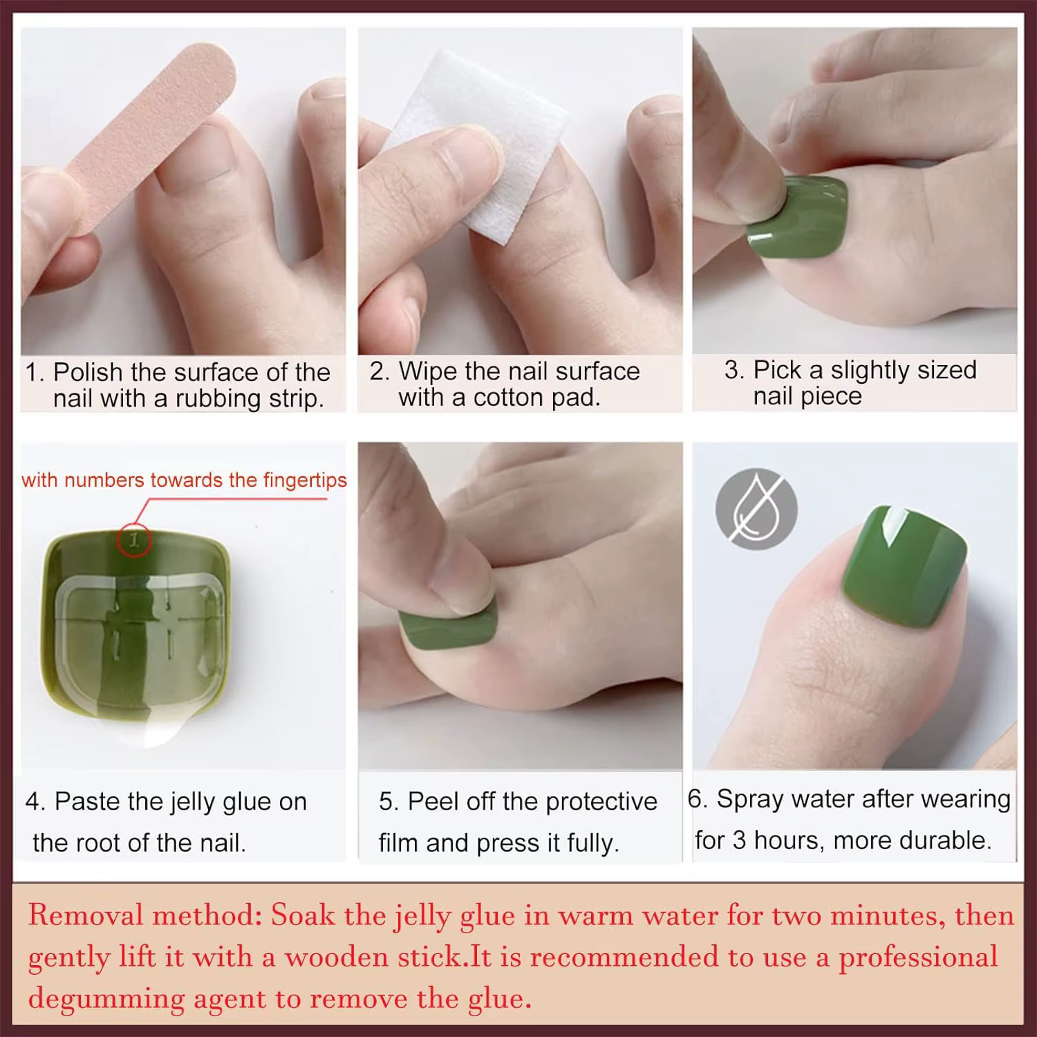 48 pièces/ensemble Faux ongles à presser roses nude et blancs