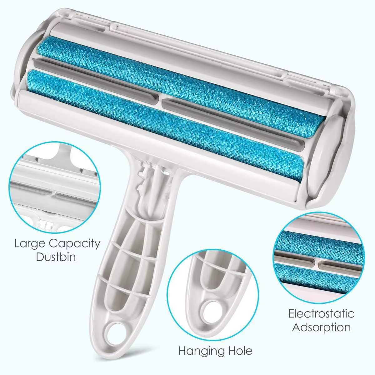 Rouleau d'épilation pour animaux de compagnie, dissolvant de fourrure pour chiens et chats avec Base autonettoyante, outil d'épilation efficace des poils d'animaux, parfait pour les meubles