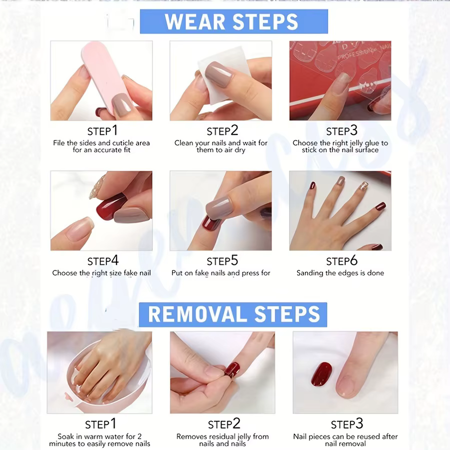 Faux ongles gelée Double face colle adhésive