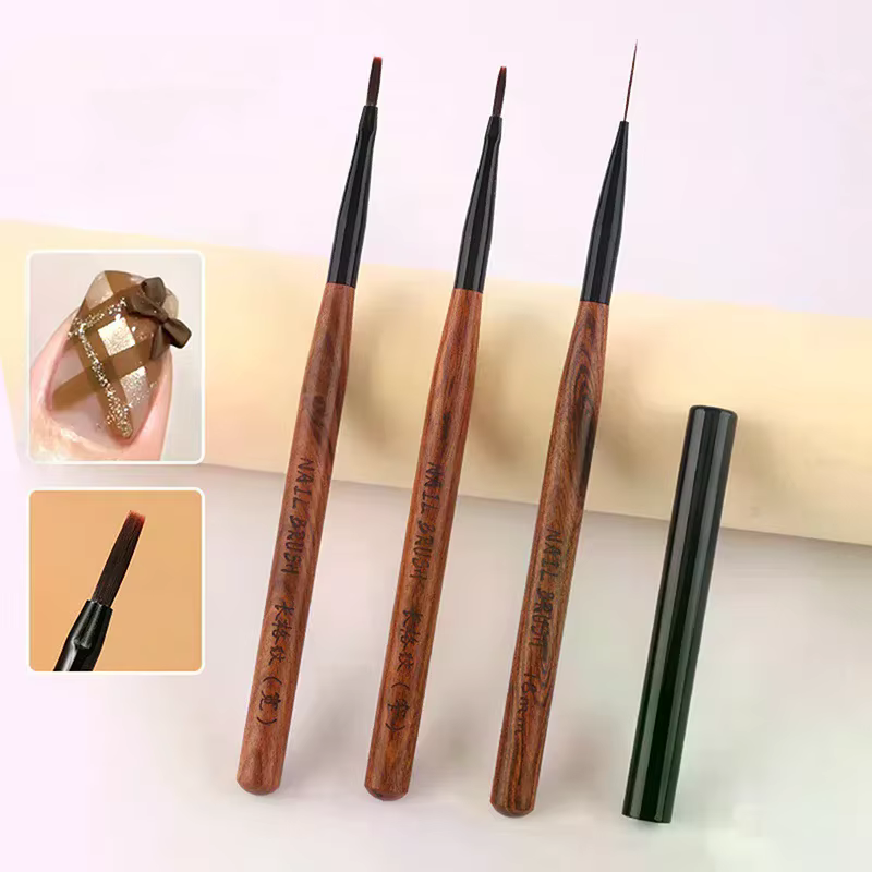 Ensemble de pinceaux à carreaux français pour Nail Art