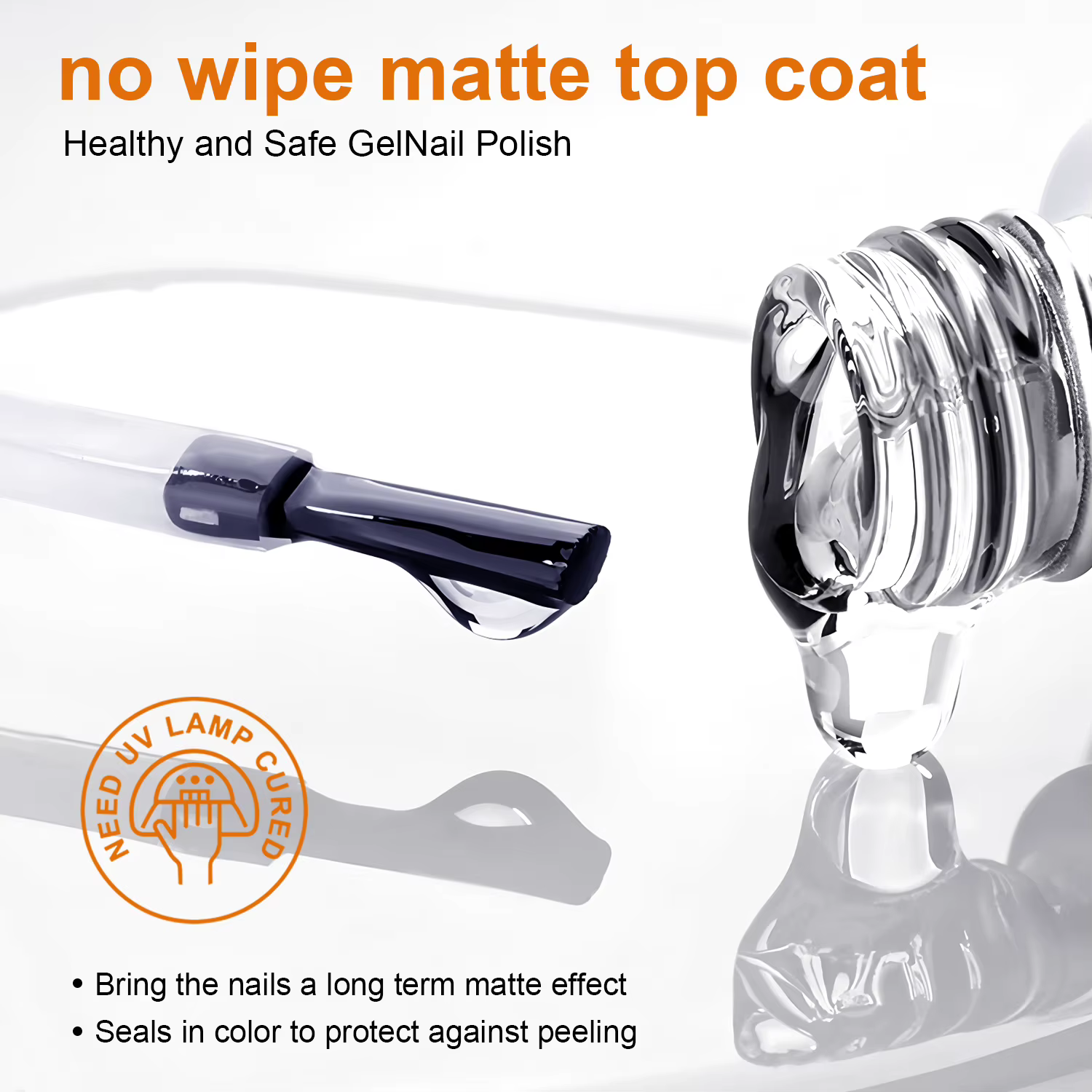 TWOING Top Coat Gel 15 ml Effet Mat Velours