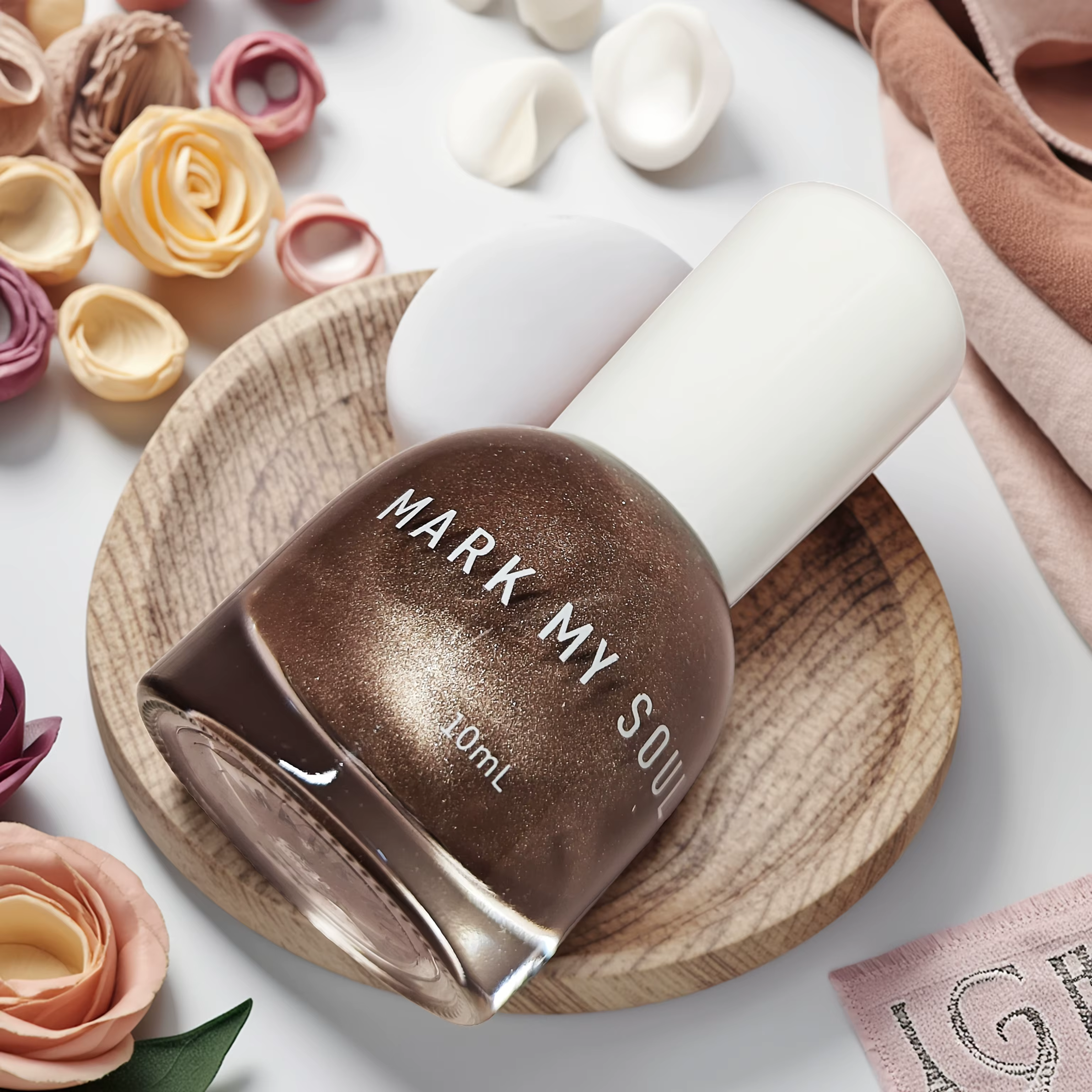 Vernis à ongles S114 Marron Transparent Effet Œil de Chat
