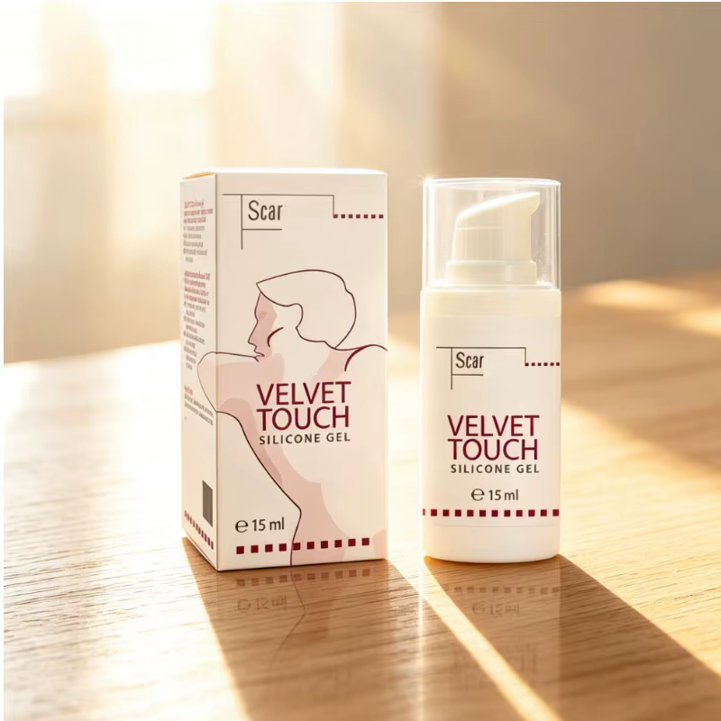 Gel cicatrisant au silicone Velvet Touch 15g, adoucissant et éclaircissant, améliore l'apparence des cicatrices