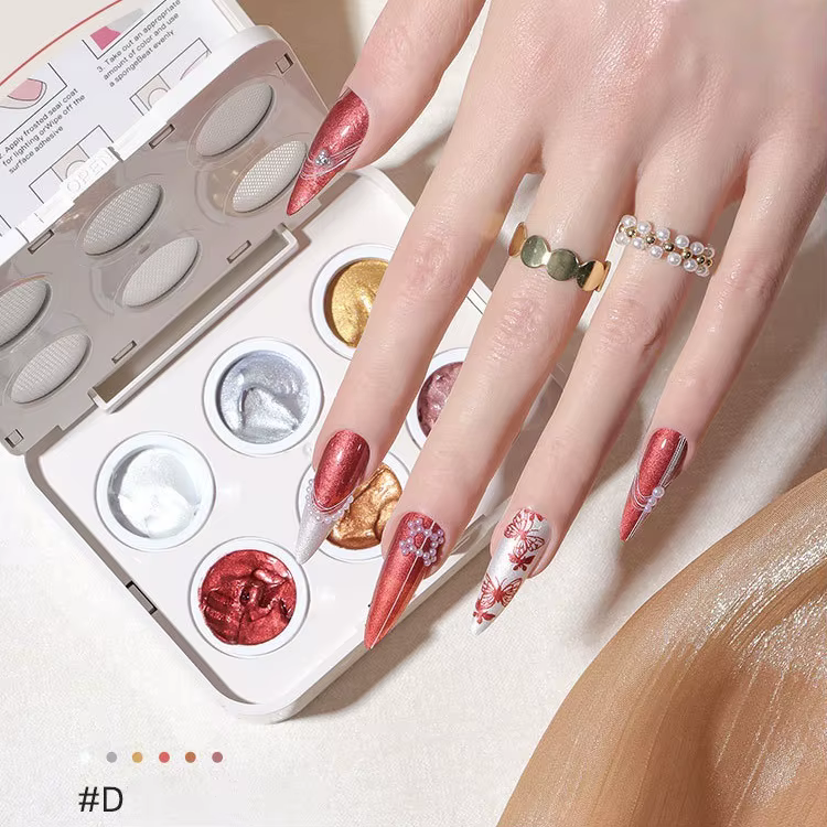 Nouvel ensemble de tampons à ongles 6 couleurs