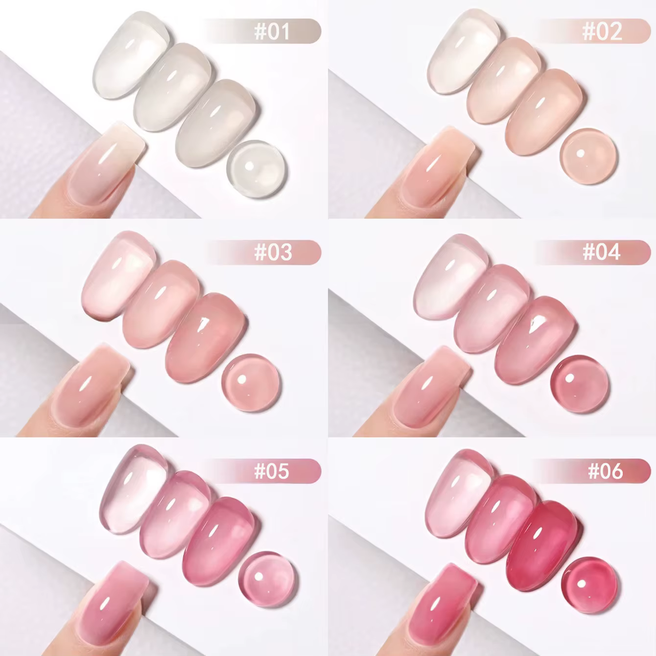 MIANEL 10ML 1-9PCS Gel clair effet blanchissant
