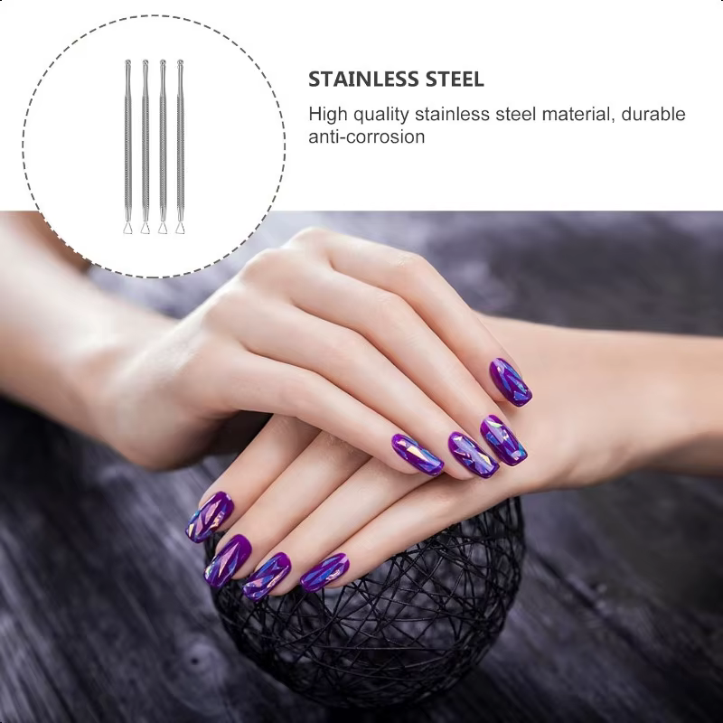 4 pièces ongles Gel cuticule poussoir
