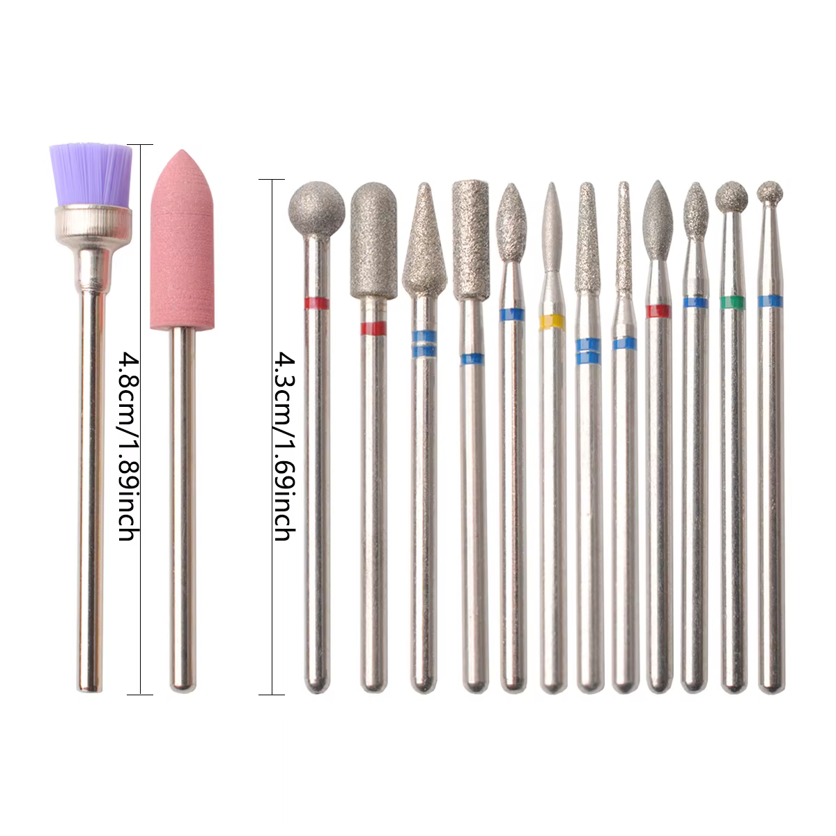 Lot de 14 embouts pour ponceuse à ongles