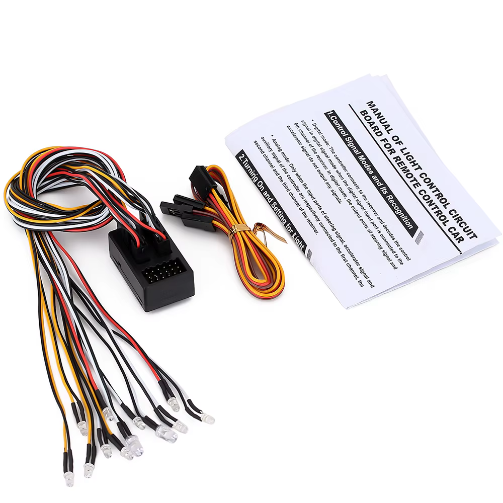 Kit de 12 lampes Flash LED pour voiture RC, accessoires pour chenille 1/10 RC D90 D110 D130 Defender, coque rigide, pièces de voiture RC