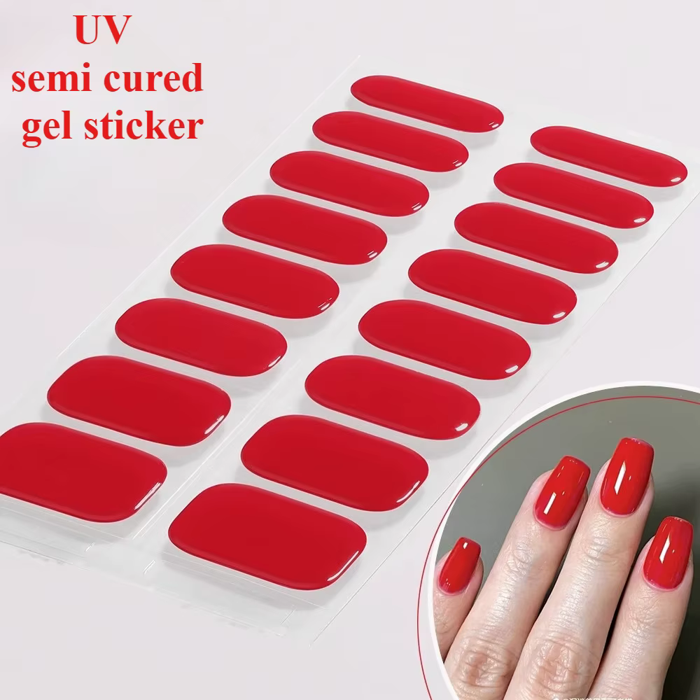 Autocollants pour ongles en Gel semi-durci UV