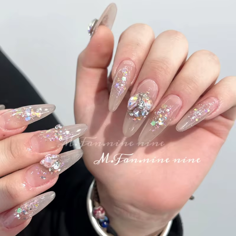 1/4 boîte Aurora Laser Nail Art paillettes