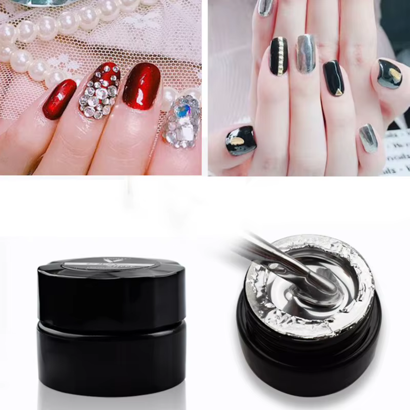 VINtenstein-Verhéritage à Ongles en Gel Argenté