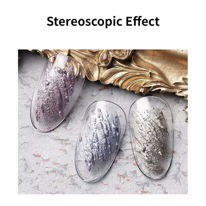 Vernis à ongles Gel réfléchissant 4 couleurs Gel UV or argent noir Nail Art durable brillant 5ml platine paillettes