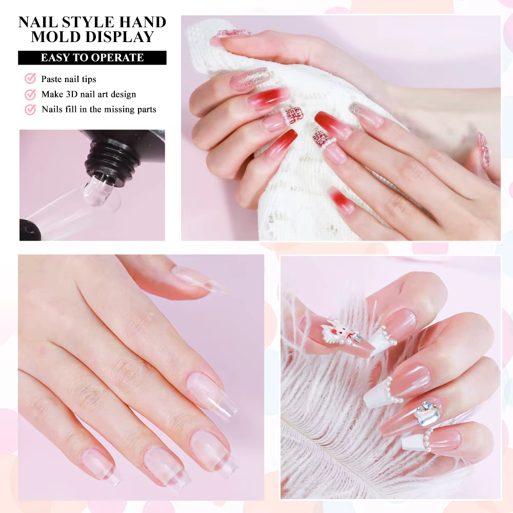 LIMEGIRL 30g Gel de pointes d'ongles solides multifonctionnel