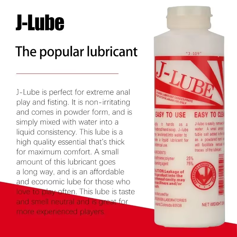 Poudre lubrifiante concentrée J-Lube 18 + Gel, huile, crème de massage anal et vaginal gay, Fisting Safe IndispensGel Grease 40-300g