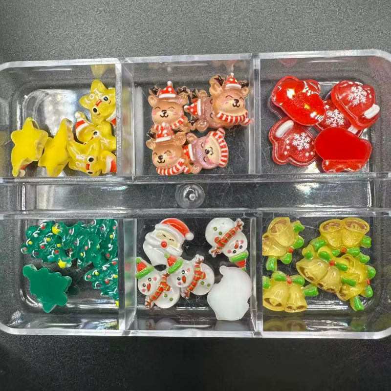 1 boîte de breloques en résine pour Nail Art