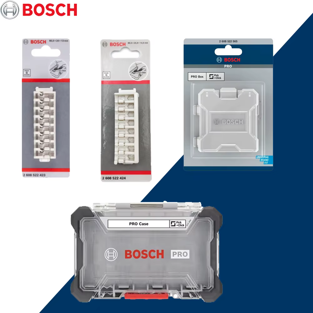 BOSCH Original Pick&Click – support pour tournevis et embouts de perçage, boîte de rangement multifonctionnelle pour bricolage, accessoire d'outillage combiné