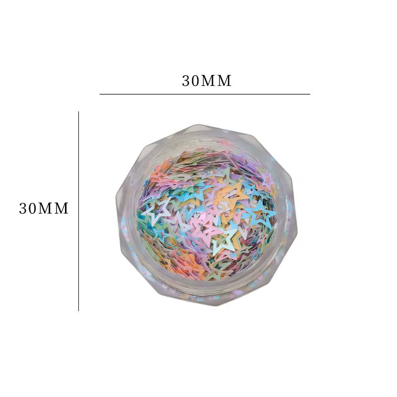 Nouveaux paillettes de nail art en forme de macaron pastel