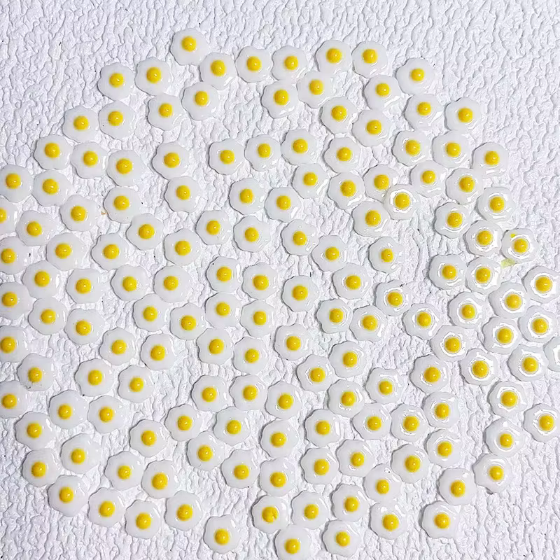 20 pièces de breloques pour ongles en forme de mini-canard jaune