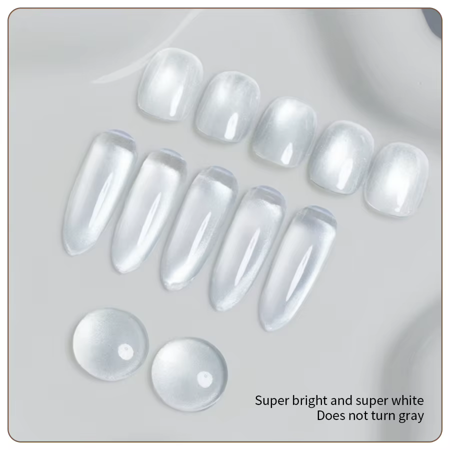 Vernis à ongles gel effet œil de chat argenté cristal de glace RS NAIL 10g