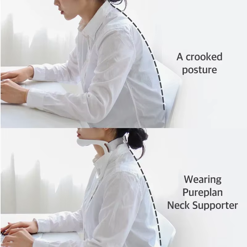 Collier cervical, soutien du cou, posture de la tête avant, assise longue, traction du cou, posture assise correcte, soutien du cou