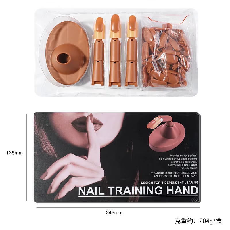 Modèle de pratique d'art d'ongle de main de formation