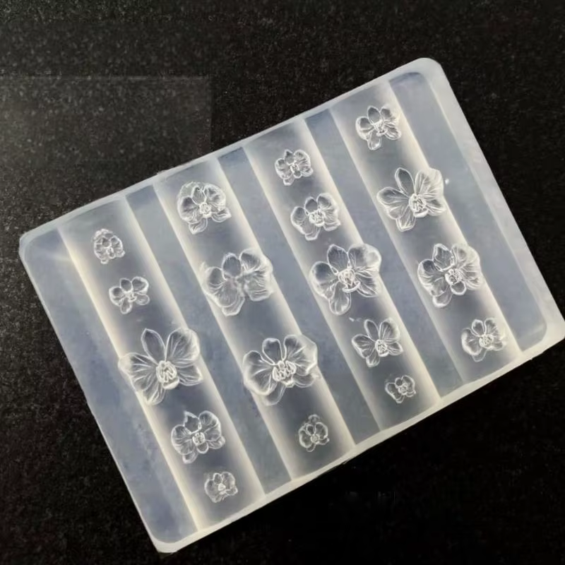 Moule à ongles en Silicone 3D fleur Phalaenopsis
