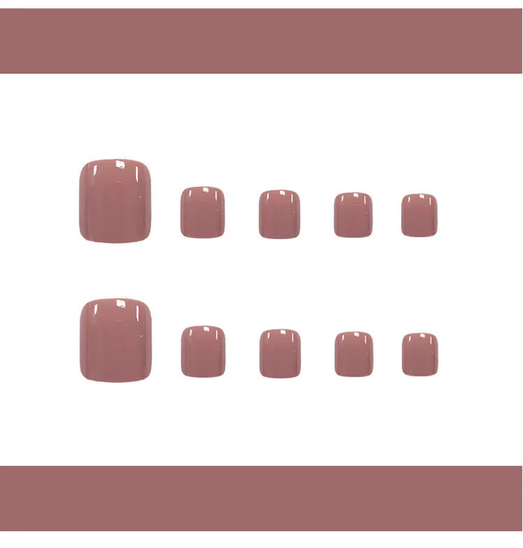 Faux ongles à couverture complète rose chair