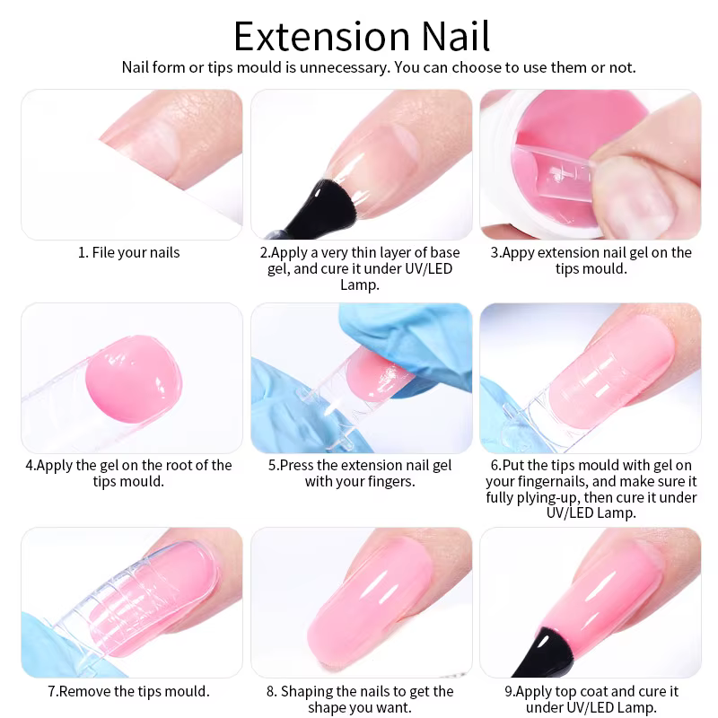 LILYCUTE 8ml clair antiadhésif main solide Extension vernis à ongles Gel 3D façonnage sculpture fleur acrylique UV Gel