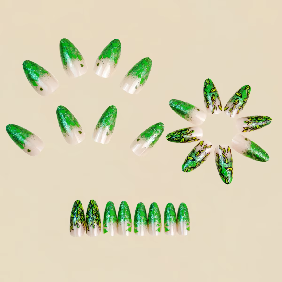 Faux ongles mi-longs pour femmes