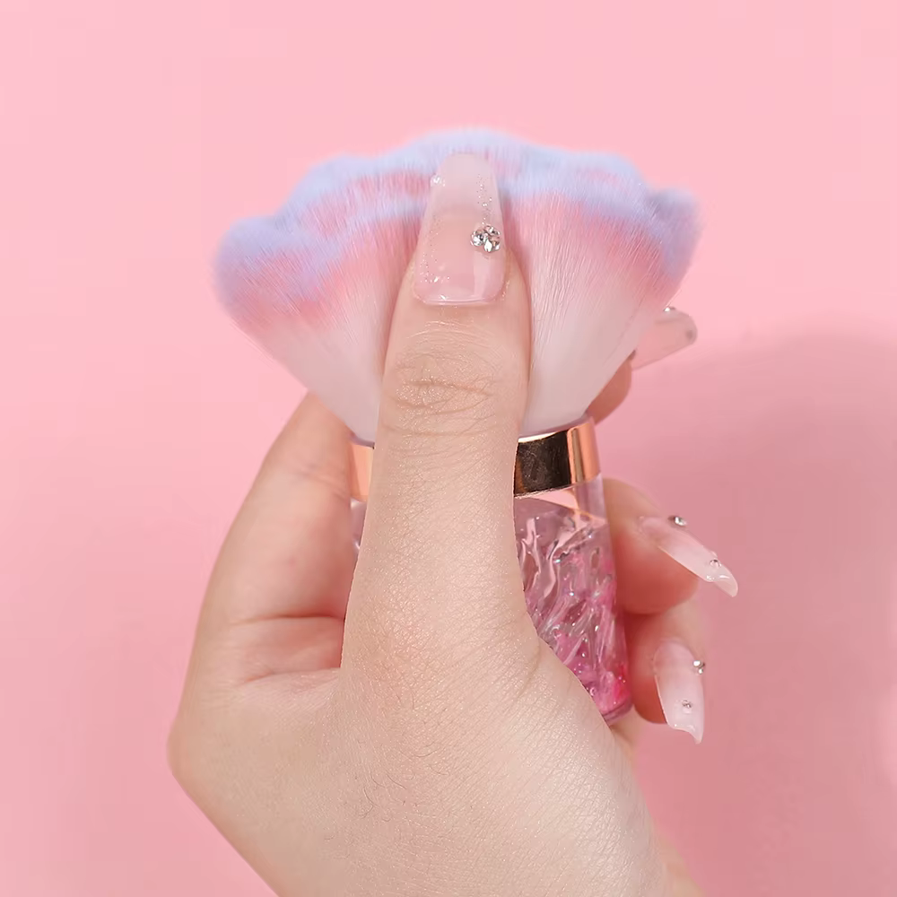 Brosse à tête de champignon et de Rose pour Nail Art