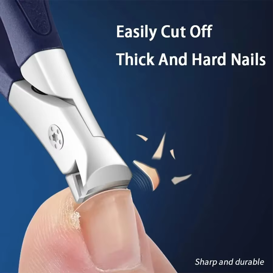 Grands coupe-ongles pour décorer les ongles des pieds épais et durs, coupe-ongles dédiés pour une seule grande ouverture, anti-éclaboussures