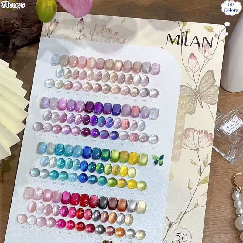 Glenys 50 pièces * 15ml Vernis à ongles gel effet œil de chat