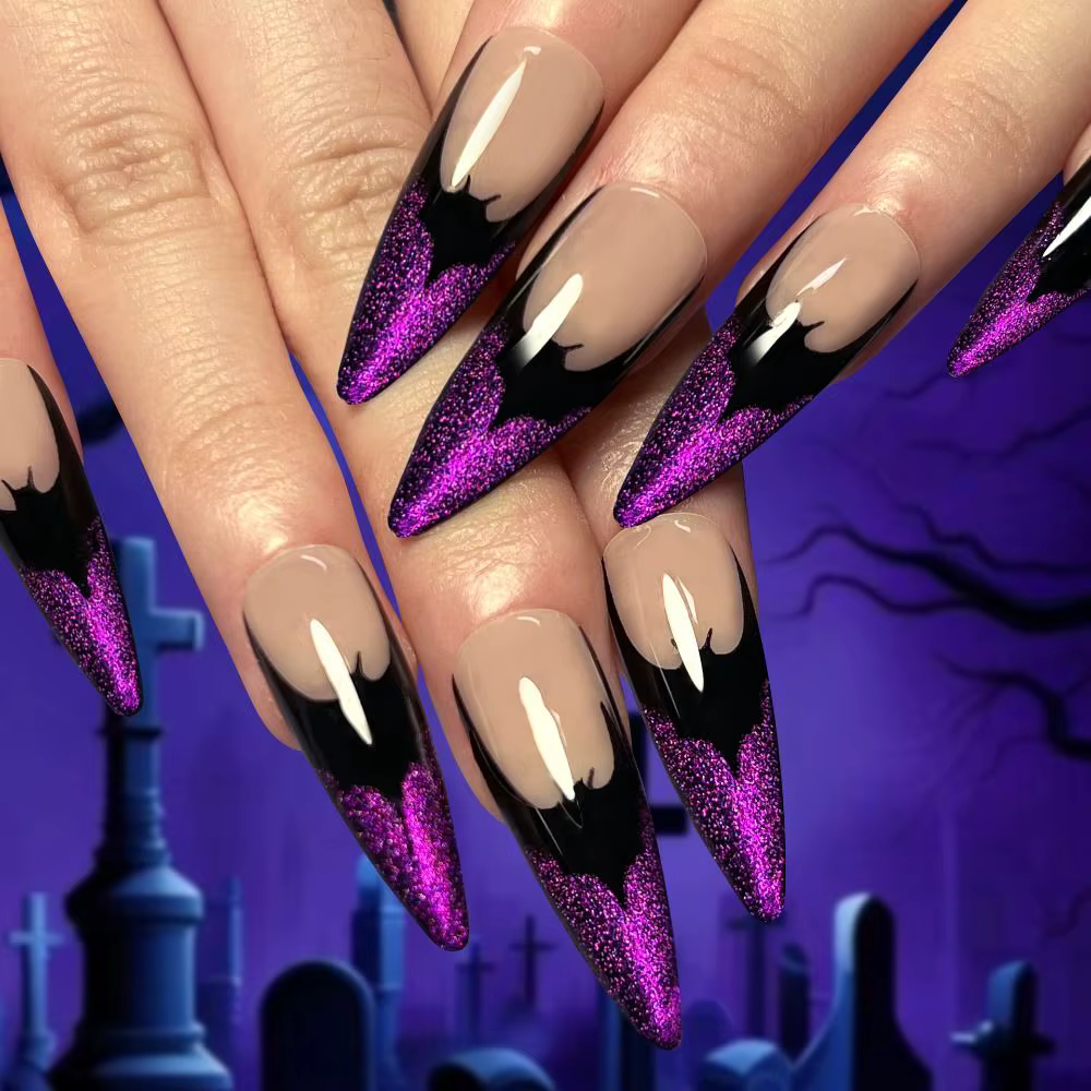 Impact visuel Halloween presse sur ongles différents Styles atmosphère Festive