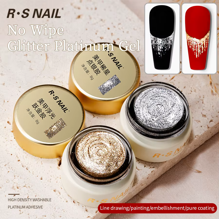 RSNAIL Vernis à ongles gel platine sans essuyage 8g