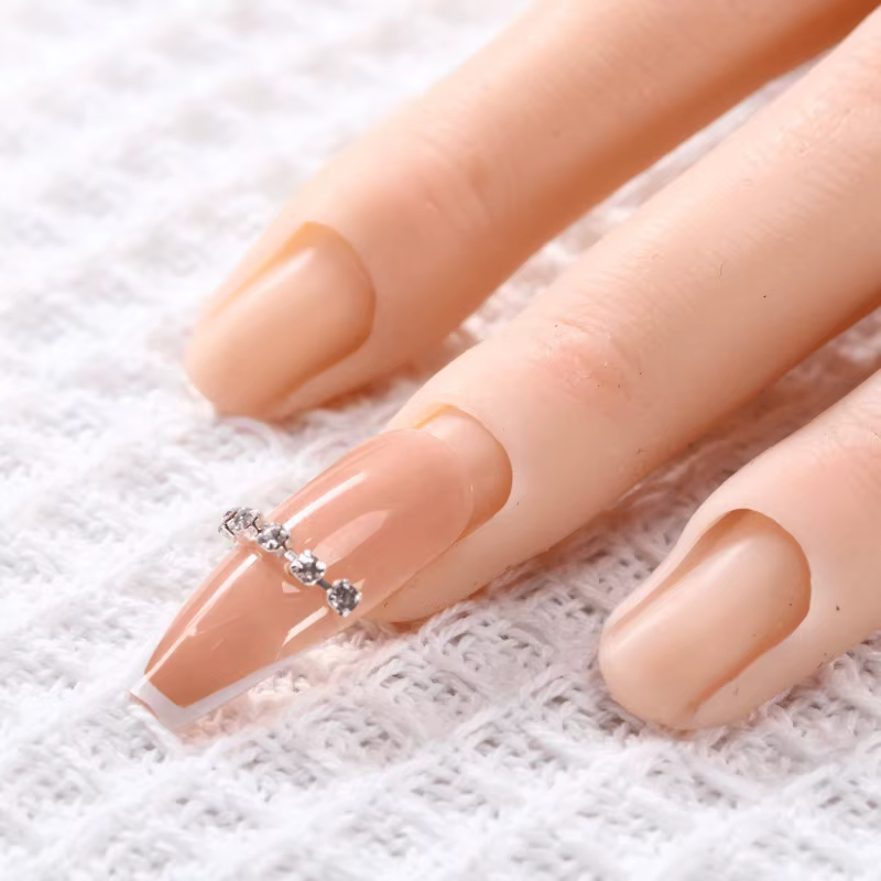 Faux ongles en Silicone souple pour entraînement des ongles