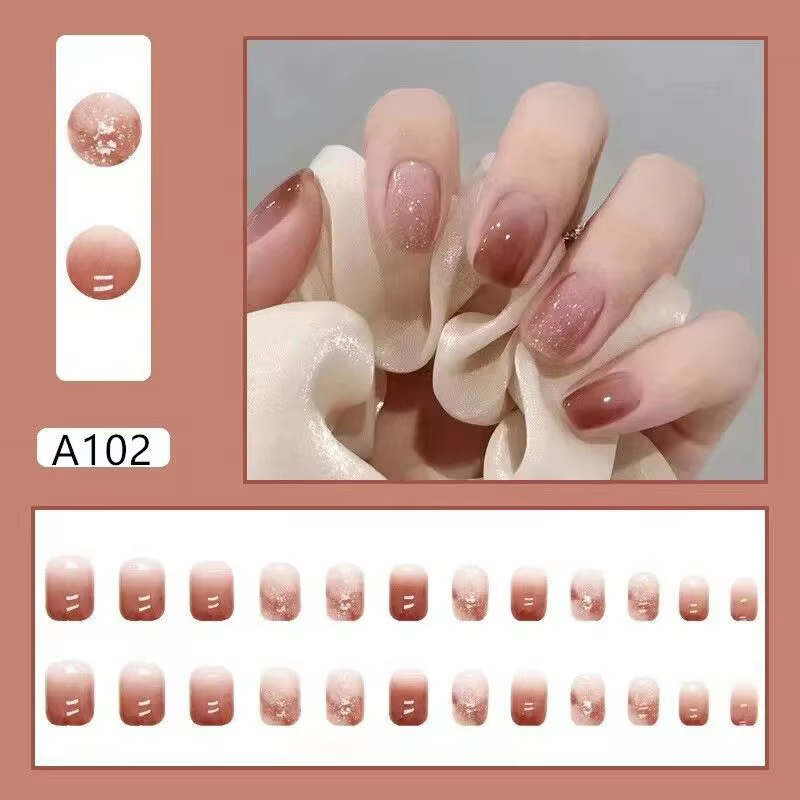 Faux ongles amovibles, dégradé de Caramel