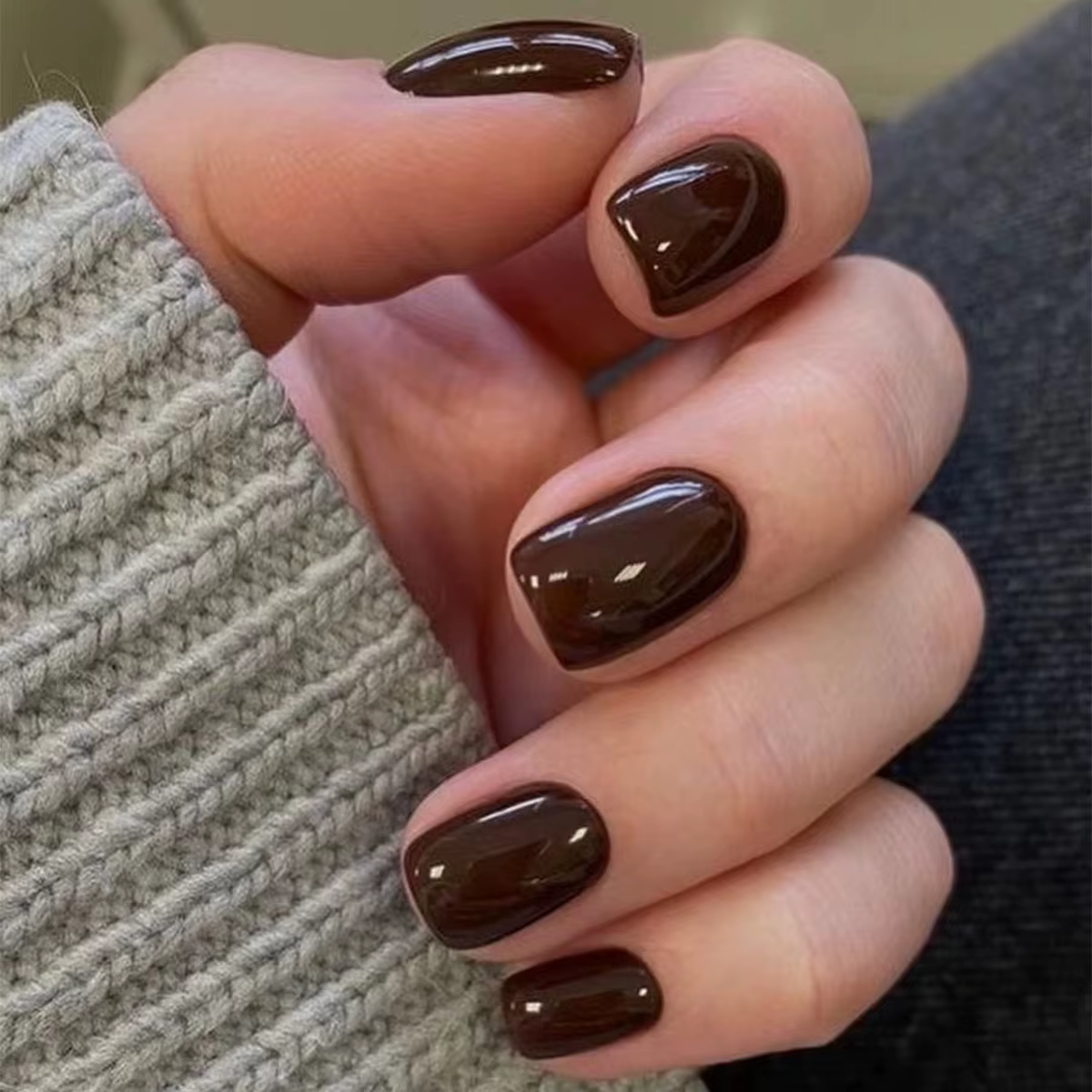 24 pièces/ensemble pâte coréenne faux ongles Art classique couleur unie acrylique portant