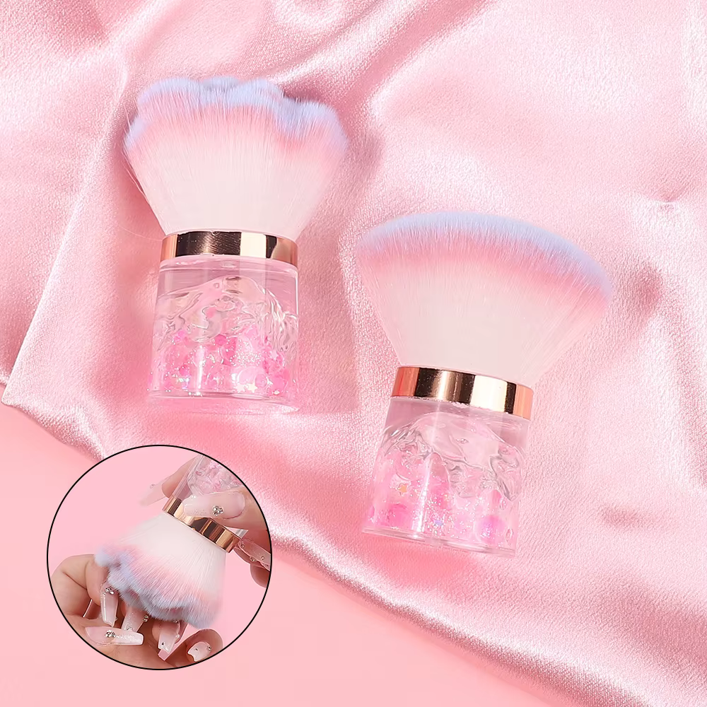 Brosse à tête de champignon et de Rose pour Nail Art