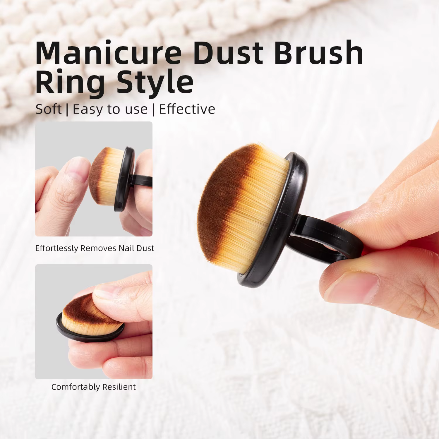 Brosse de nettoyage de la poussière de manucure