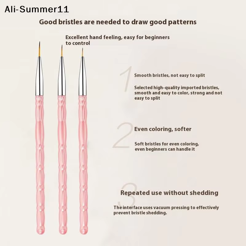 【Amn】 3 pinceaux pour nail art