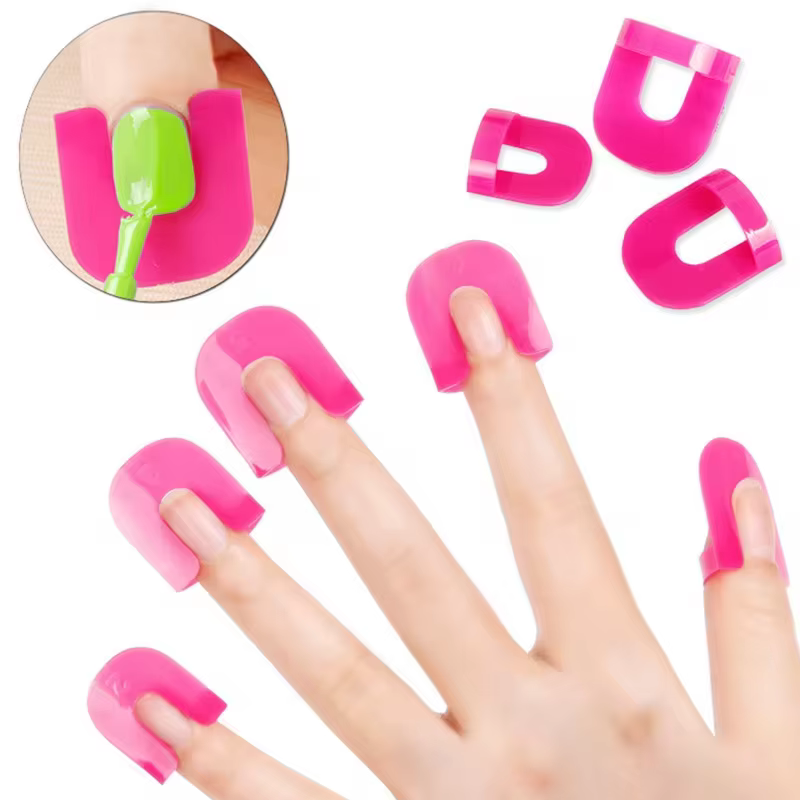 LINMANDA 26 pièces Protège-vernis à ongles en forme de U pour une application propre du vernis