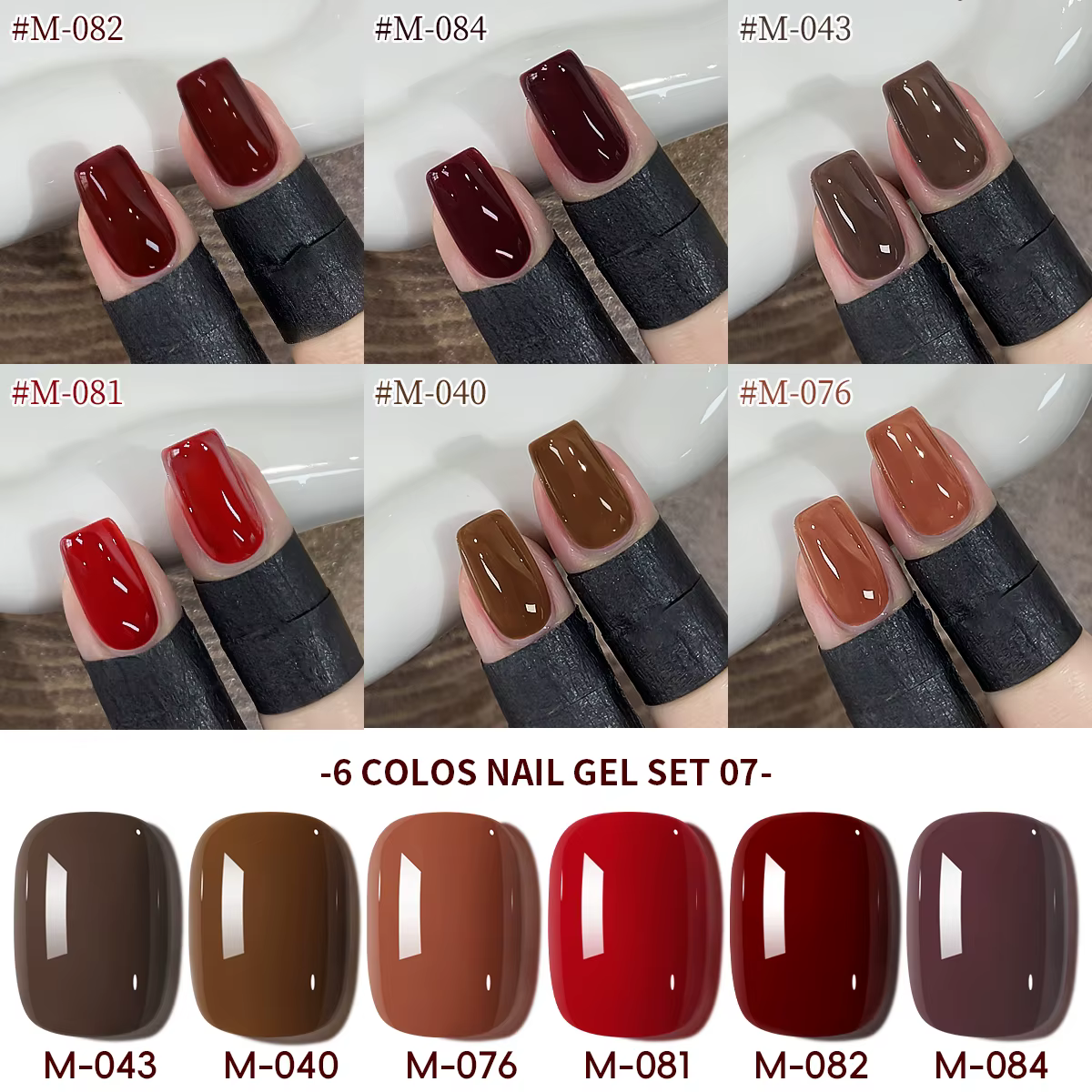 XEIJAYI 6 pièces 15ML gelée glace Transparent nu vert bleu