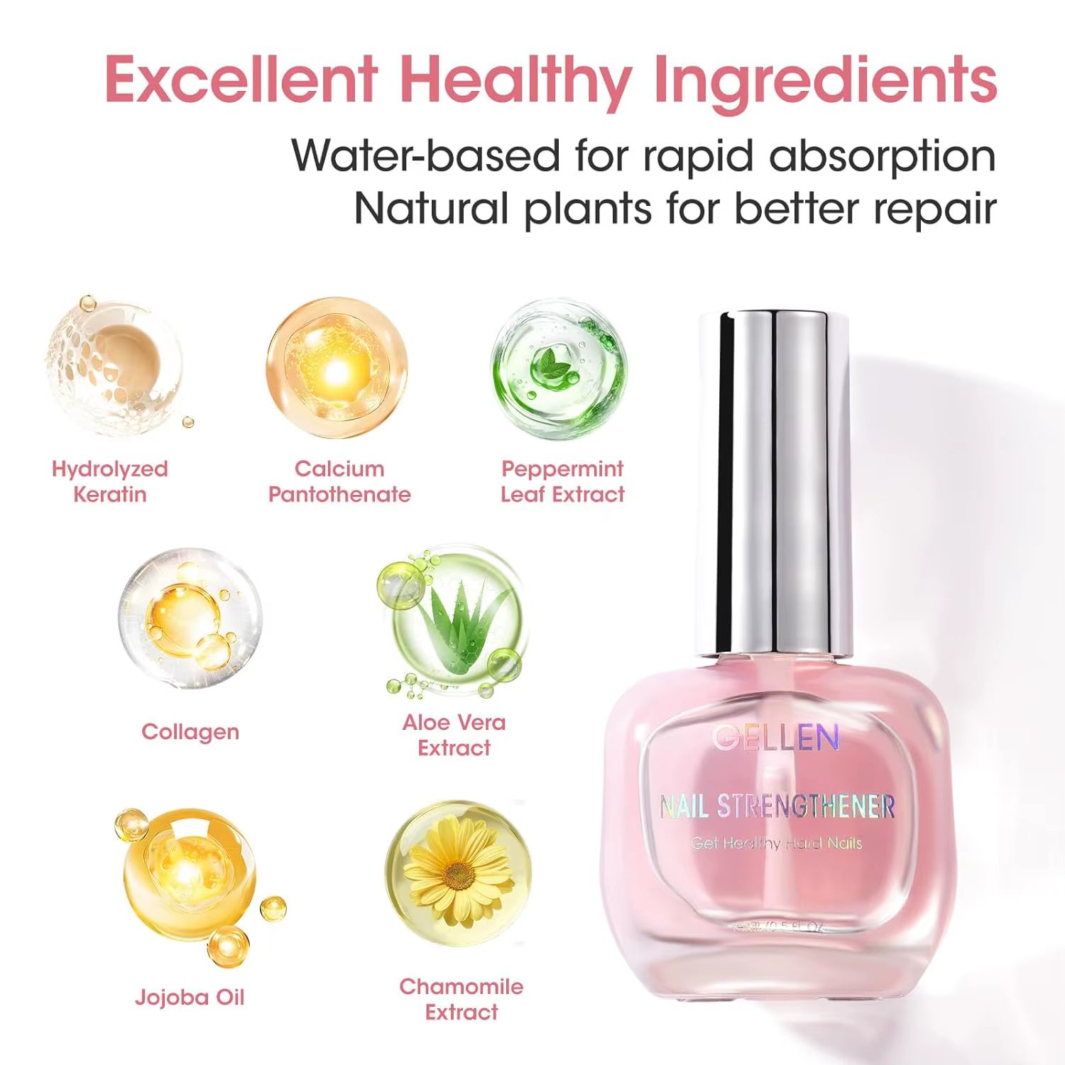 GELLEN Sérum fortifiant et durcissant pour ongles 8 en 1