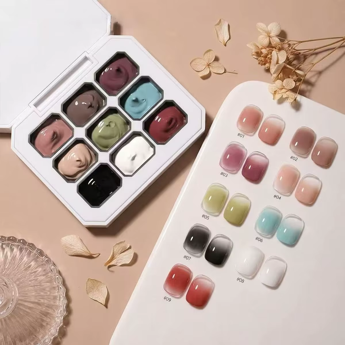 1 pièce Gel de modelage solide 9 couleurs