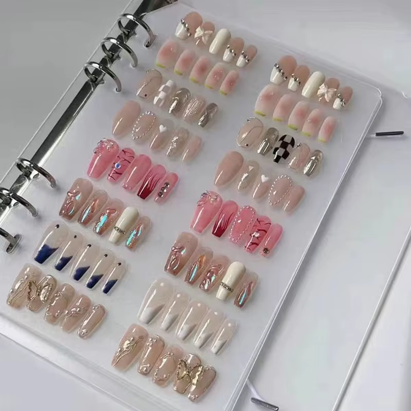 Livre de conception de pratique de peinture d'ongles de manucure avec Album d'affichage de stockage de PVC