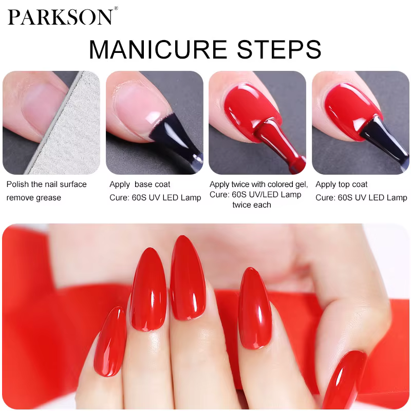 Parkson sans lingette couche de Base supérieure vernis à ongles Gel Design rehausseur