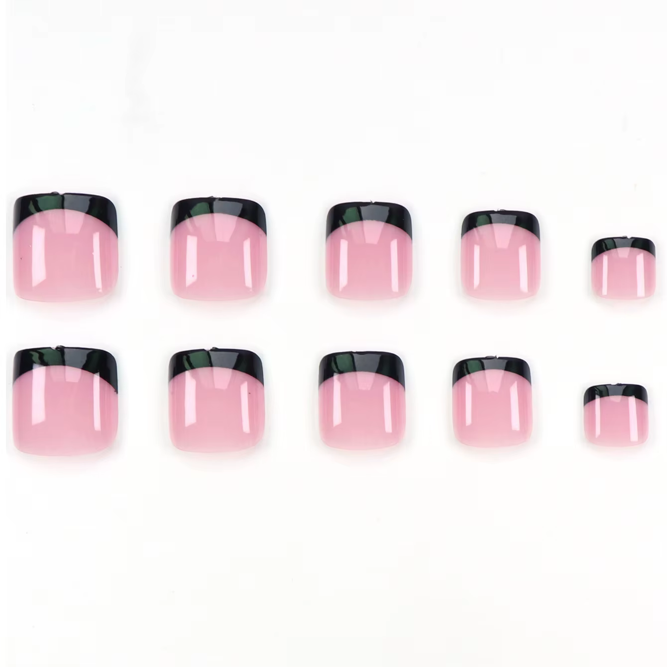 96 pièces pointes françaises presse sur les ongles des pieds